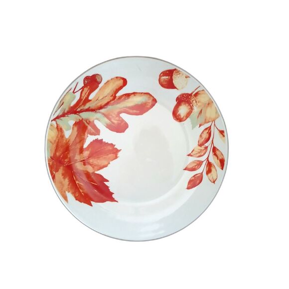 Royal Norfolk set 4 New Fall Leaves dinner plates 10 1/2